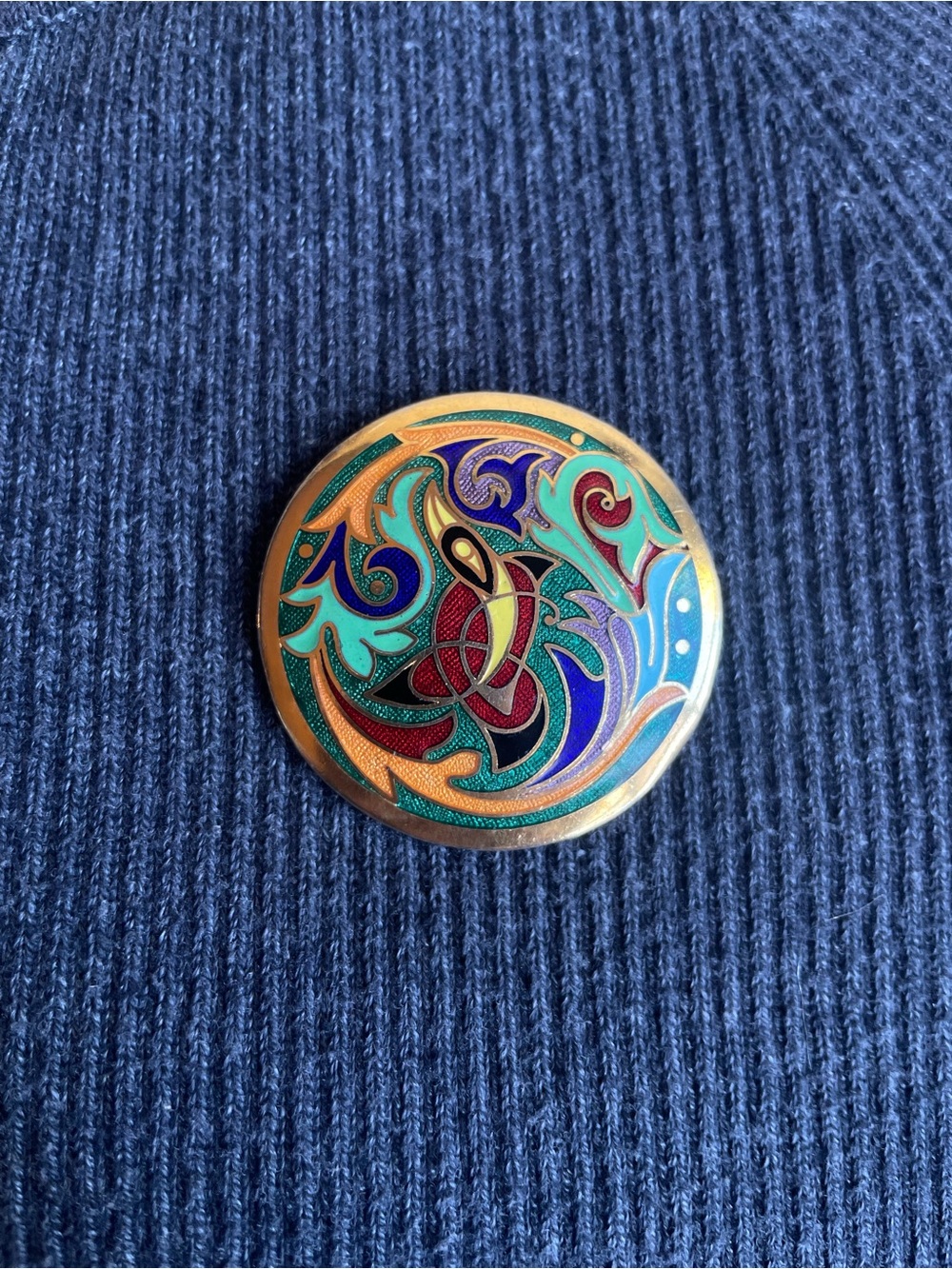 Multicolor Enamel Round Brooch - Tara Dublin